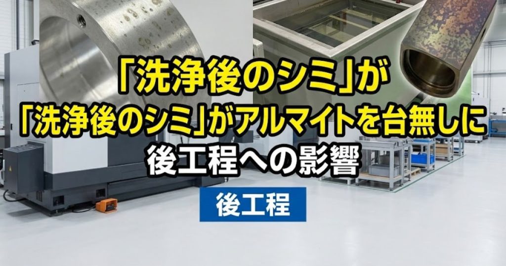 後工程への影響｜「洗浄後のシミ」が陽極酸化（アルマイト）を台無しにする