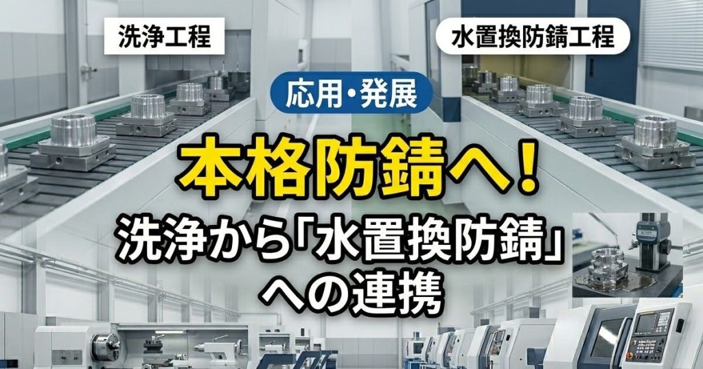 本格的な防錆が必要な場合｜洗浄後の「水置換防錆」へのスムーズな連携