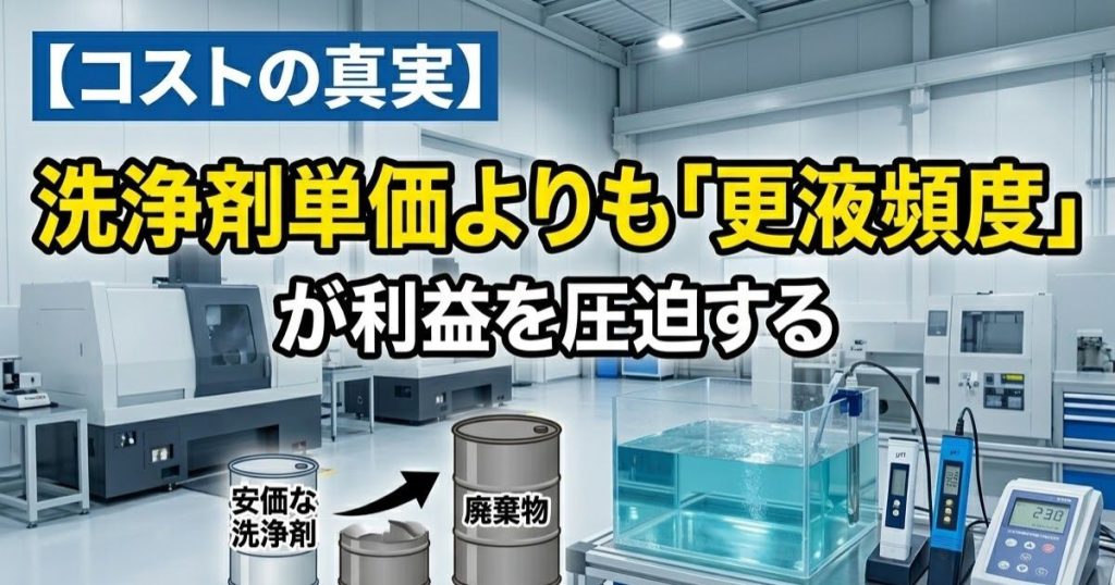 洗浄コストの真実｜洗浄剤単価よりも「更液頻度」が利益を圧迫する
