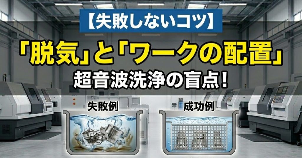 盲点！超音波洗浄で失敗しないための「脱気」と「ワークの配置」