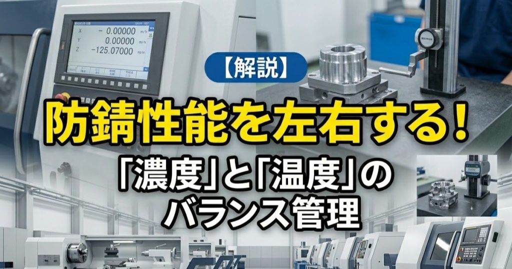 防錆性能を左右する「濃度」と「温度」のバランス管理