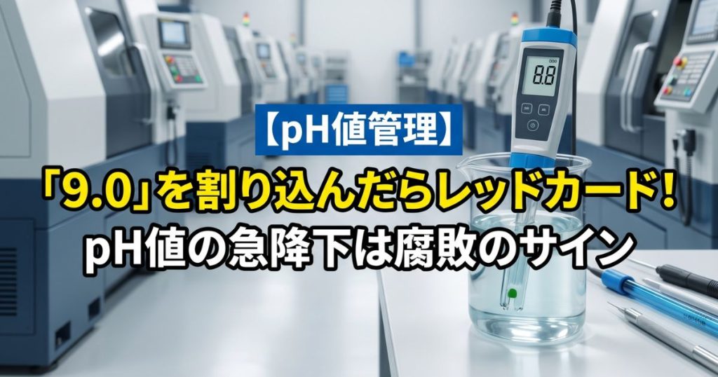 pH値の急降下をチェック｜「9.0」を割り込んだらレッドカード