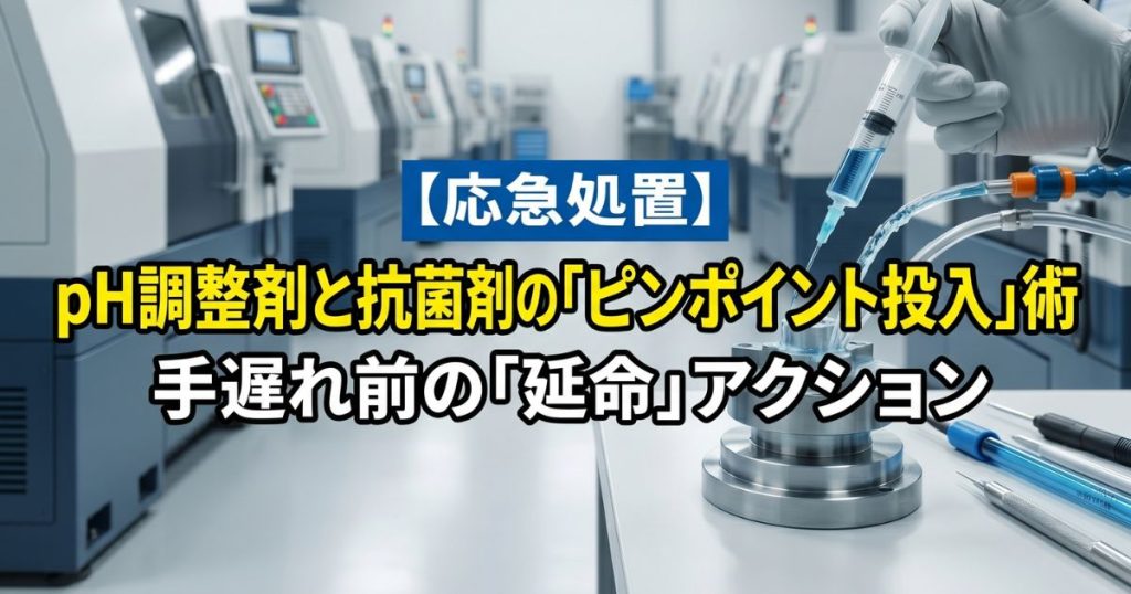 【応急処置】pH調整剤と抗菌剤の「ピンポイント投入」術