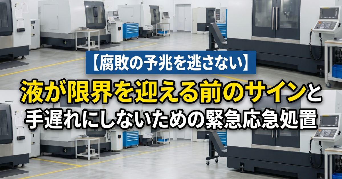 【腐敗の予兆を逃さない】液が限界を迎える前のサインと、手遅れにしないための緊急応急処置