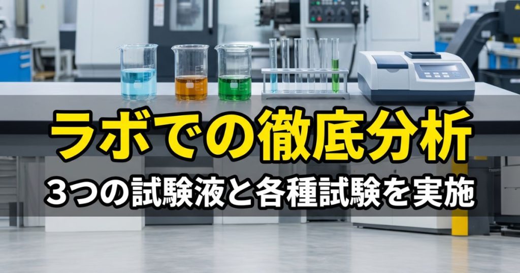 ラボでの徹底分析：3つの試験液と各種分析試験