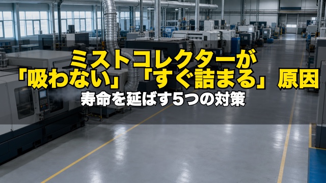 【オイルミスト解決】ミストコレクターが「吸わない」「すぐ詰まる」原因と、寿命を延ばす5つの対策