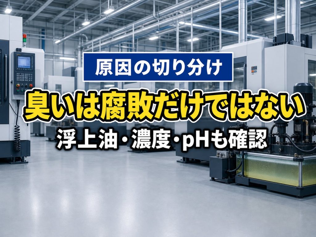 クーラントの臭いは、まず原因を分けて見る