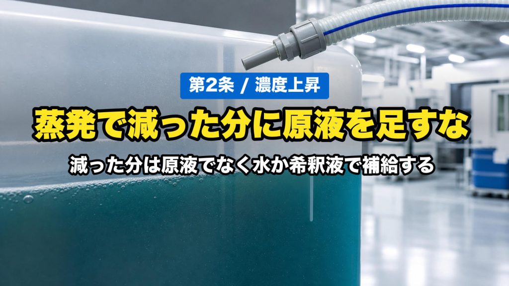 蒸発で濃度が上がり液面が下がる｜泡立ち・肌荒れ・補給水の落とし穴