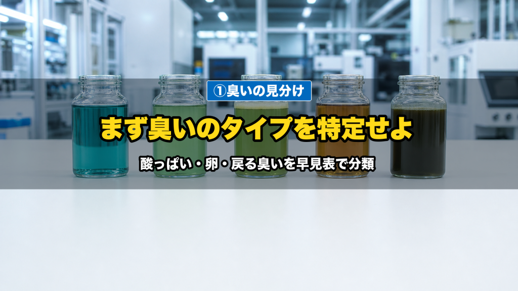 まず「臭いの種類」を見分ける｜症状別の早見表