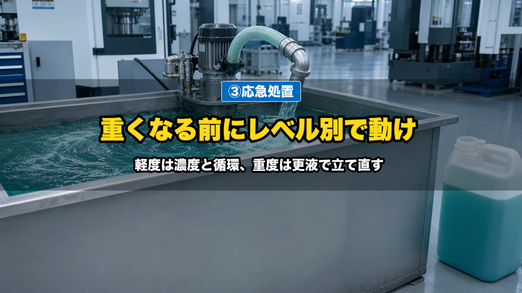 今日できる応急処置｜臭いレベル別の初動