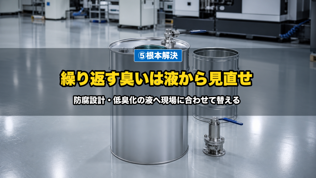 根本解決という選択肢｜防腐設計・低臭化油剤への切り替え