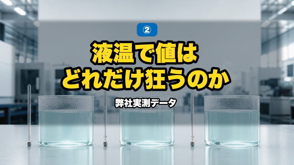 液温で値はどれだけ狂うのか｜弊社実測データ